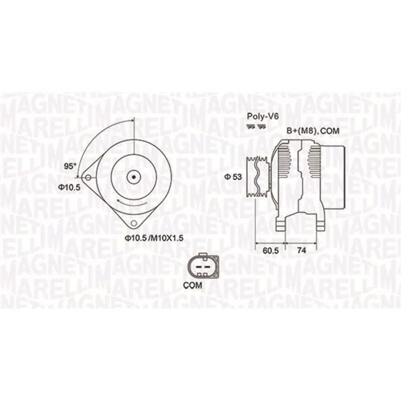 MAGNETIMARELLI kintamosios srovės generatorius 063731905010