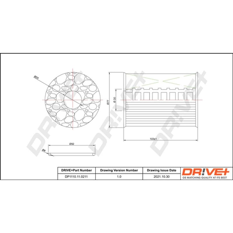 DRVE alyvos filtras DP1110.11.0211