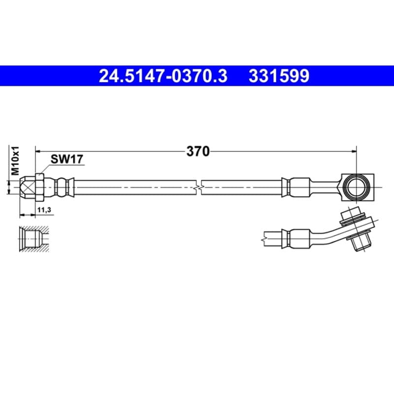 ATE stabdžių žarnelė 24.5147-0370.3