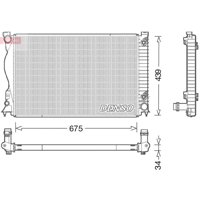 DENSO radiatorius, variklio aušinimas DRM02028