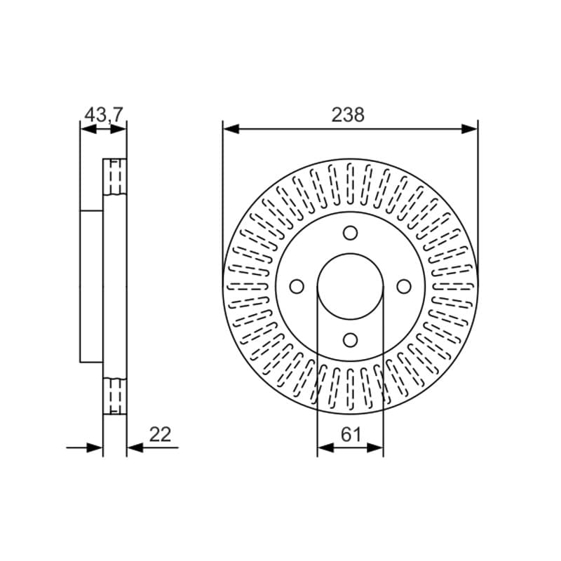 BOSCH 0 986 479 A87 stabdžių diskas
