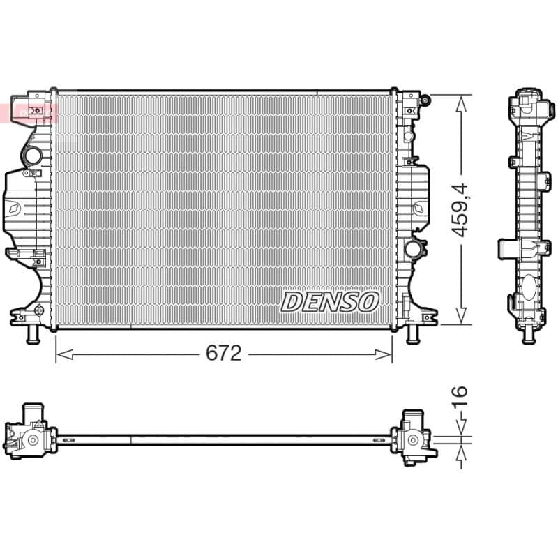 DENSO radiatorius, variklio aušinimas DRM10121