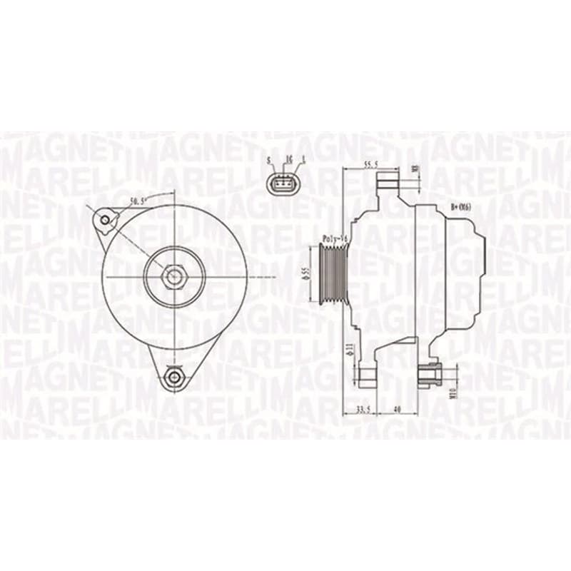 MAGNETIMARELLI kintamosios srovės generatorius 063731703010