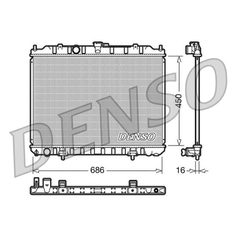 DENSO radiatorius, variklio aušinimas DRM46004