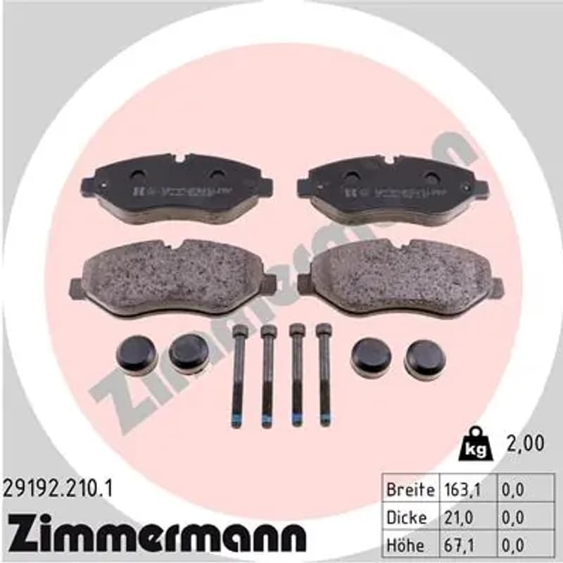 ZIMMERMANN Būgnai ir trinkelės 29192.210.1