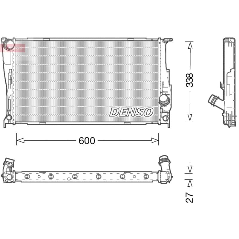 DENSO radiatorius, variklio aušinimas DRM05003