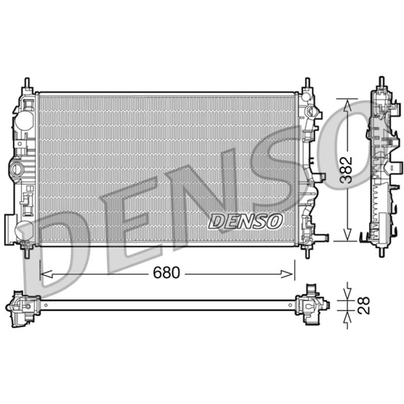 DENSO radiatorius, variklio aušinimas DRM15005
