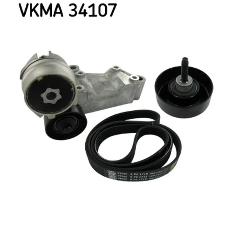 SKF VKMA 34107 V formos rumbuotas diržas, komplektas