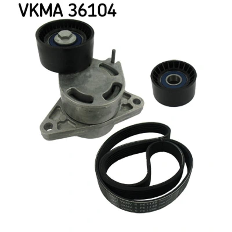 SKF VKMA 36104 V formos rumbuotas diržas, komplektas