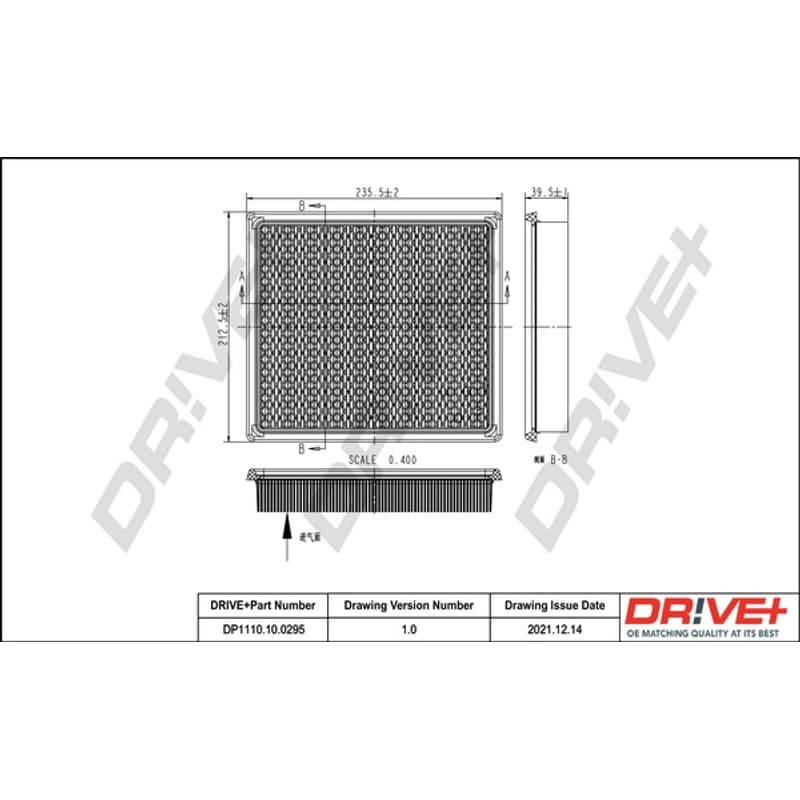 DRVE DP1110.10.0295 oro filtras