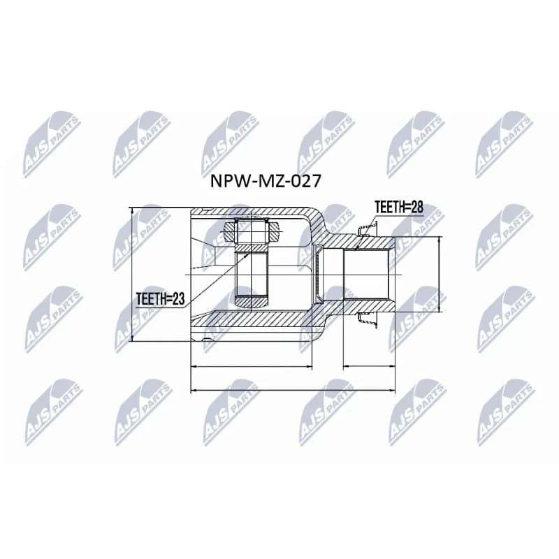 NTY jungčių komplektas, kardaninis velenas NPW-MZ-027