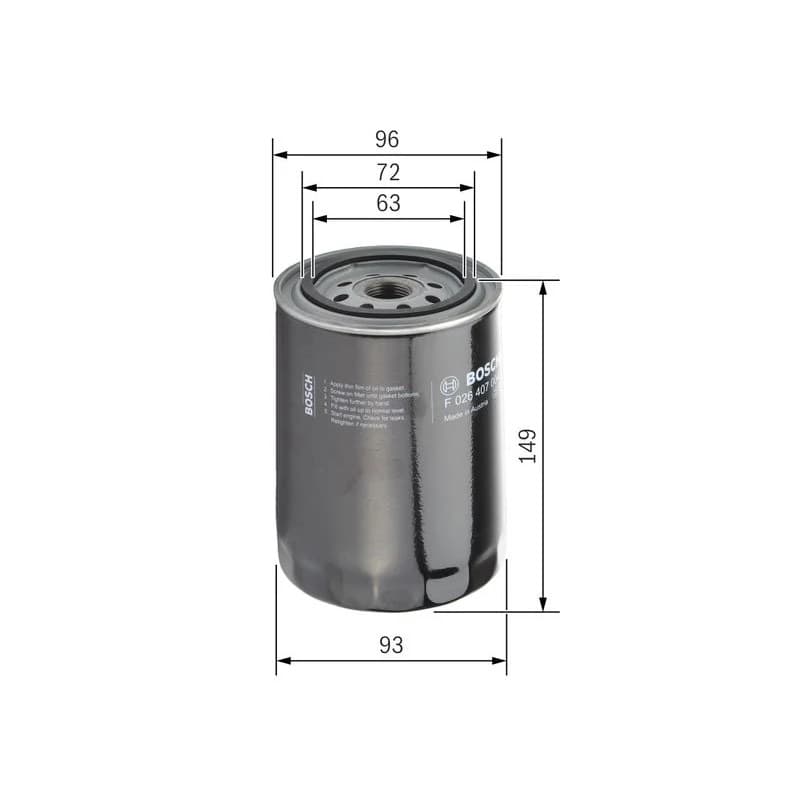 BOSCH F 026 407 004 alyvos filtras