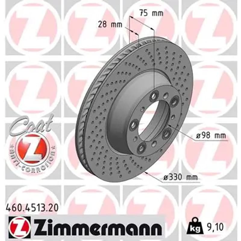 ZIMMERMANN stabdžių diskas 460.4513.20