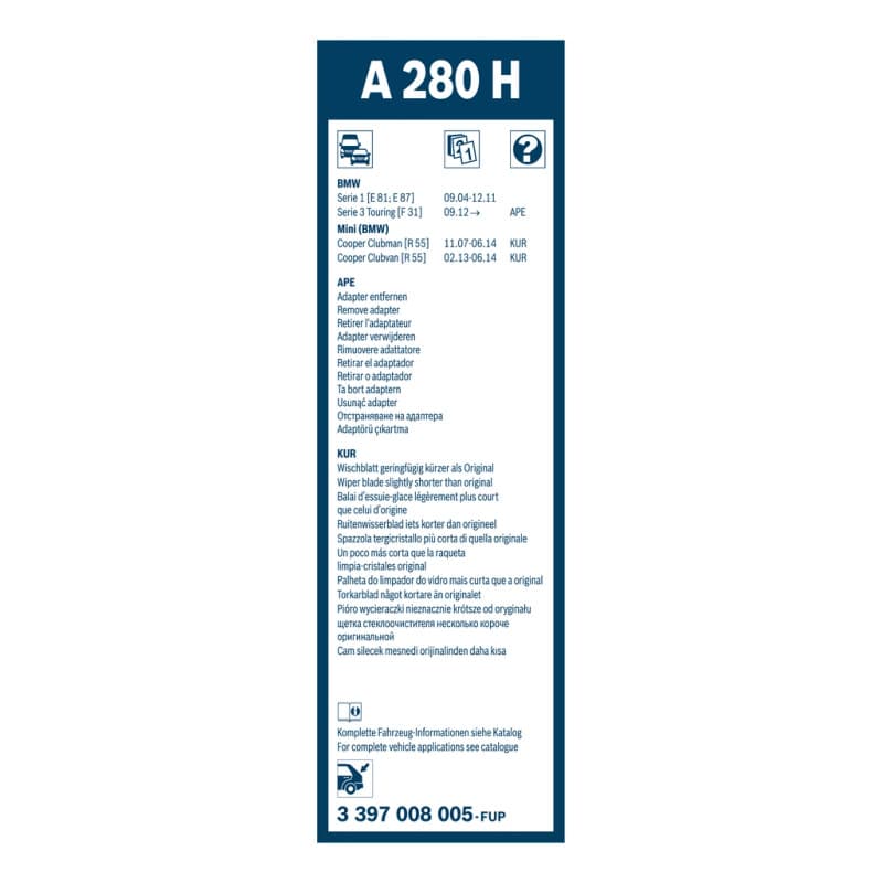 BOSCH 3 397 008 005 valytuvai