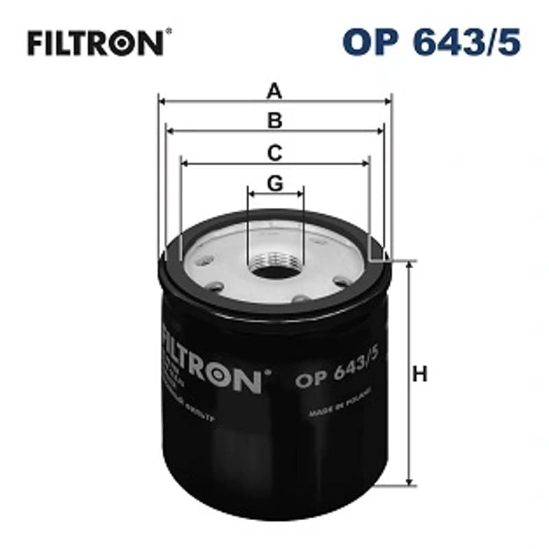 FILTRON alyvos filtras OP 643/5