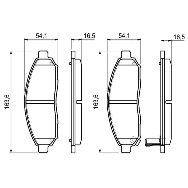 BOSCH 0 986 494 151 stabdžių trinkelių rinkinys, diskinis stabdys