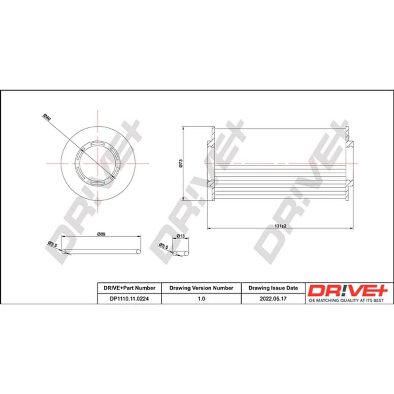 DRVE alyvos filtras DP1110.11.0224