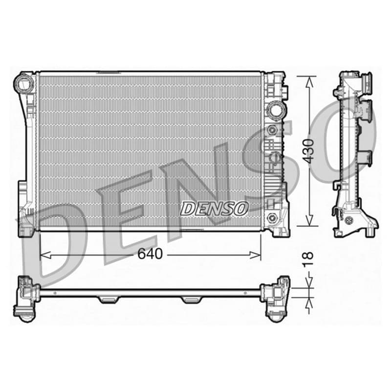 DENSO radiatorius, variklio aušinimas DRM17005