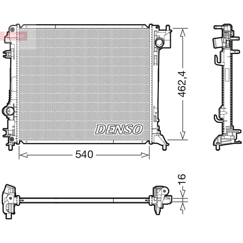 DENSO radiatorius, variklio aušinimas DRM46062