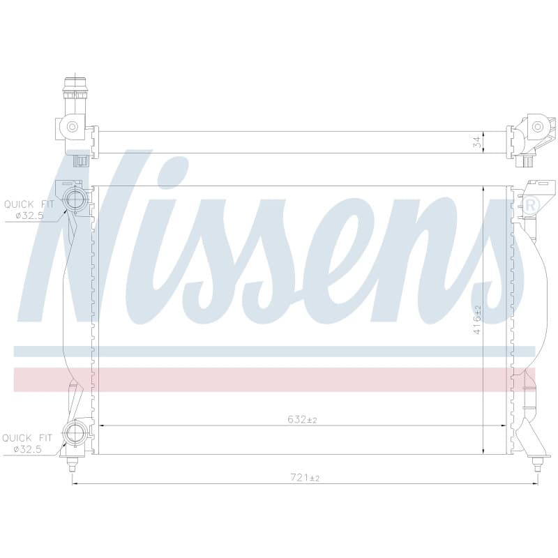 NISSENS radiatorius, variklio aušinimas 60304A
