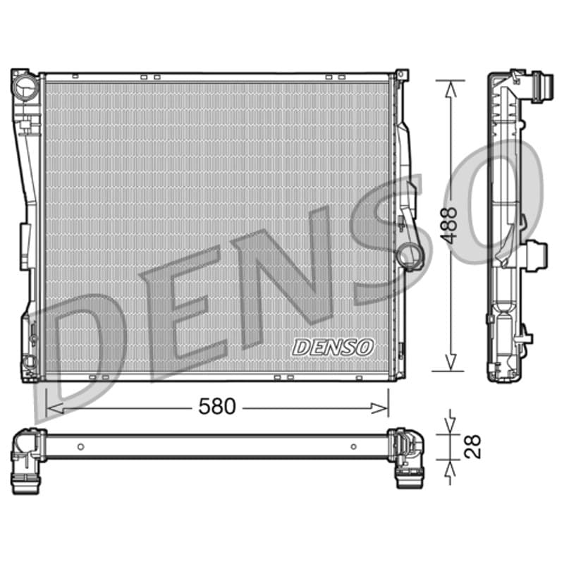 DENSO radiatorius, variklio aušinimas DRM05090
