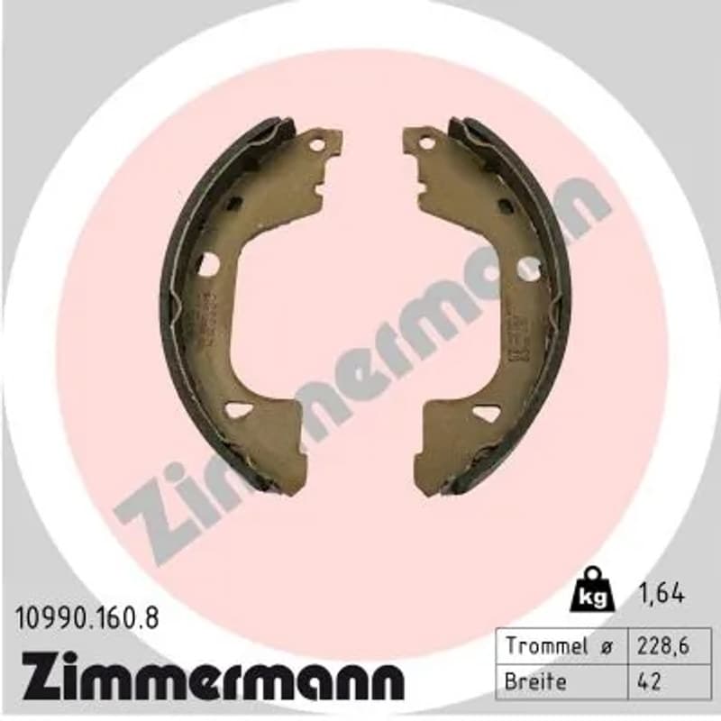 ZIMMERMANN stabdžių trinkelių komplektas, stovėjimo stabdis 10990.160.8