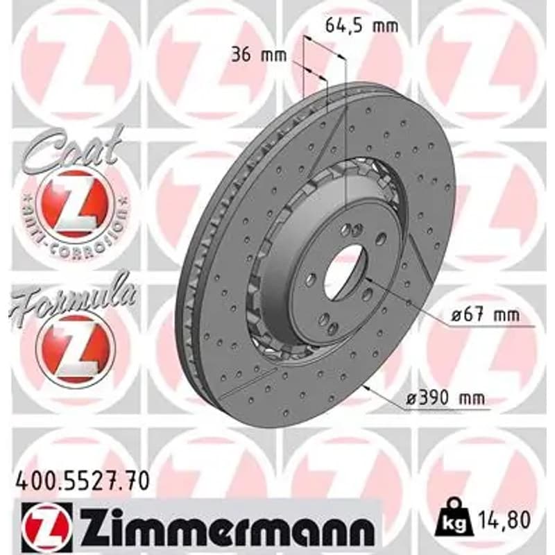 ZIMMERMANN stabdžių diskas 400.5527.70