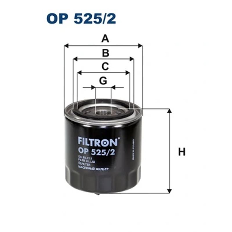FILTRON Alyvos filtras OP 525/2