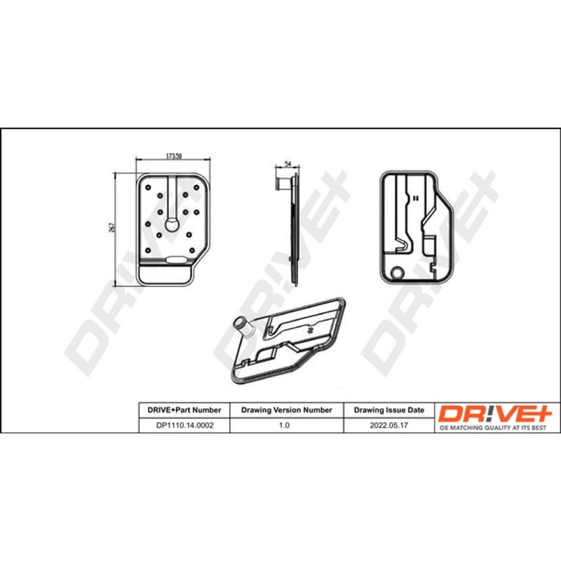 DRVE hidraulinių filtrų komplektas, automatinė transmisija DP1110.14.0002