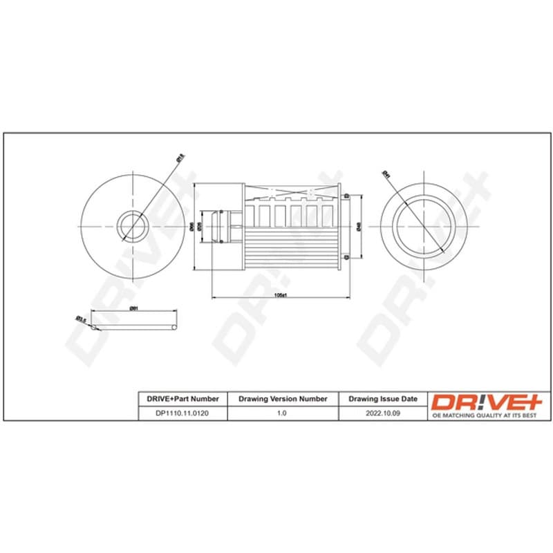 DRVE alyvos filtras DP1110.11.0120