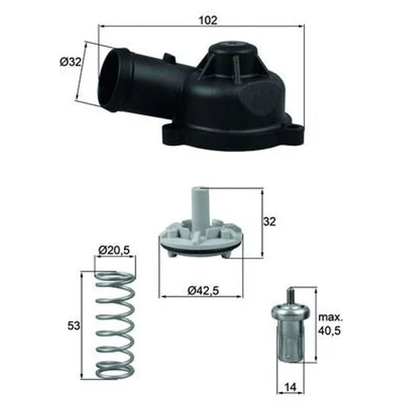 MAHLE TI 244 83D termostatas, aušinimo skystis