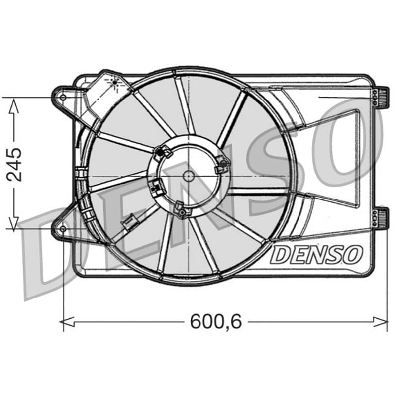 DENSO ventiliatorius, radiatoriaus DER09305
