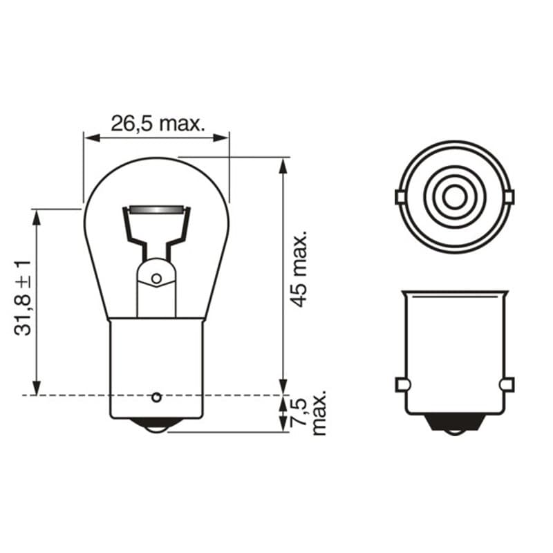 BOSCH 1 987 302 280 lemputė, indikatorius