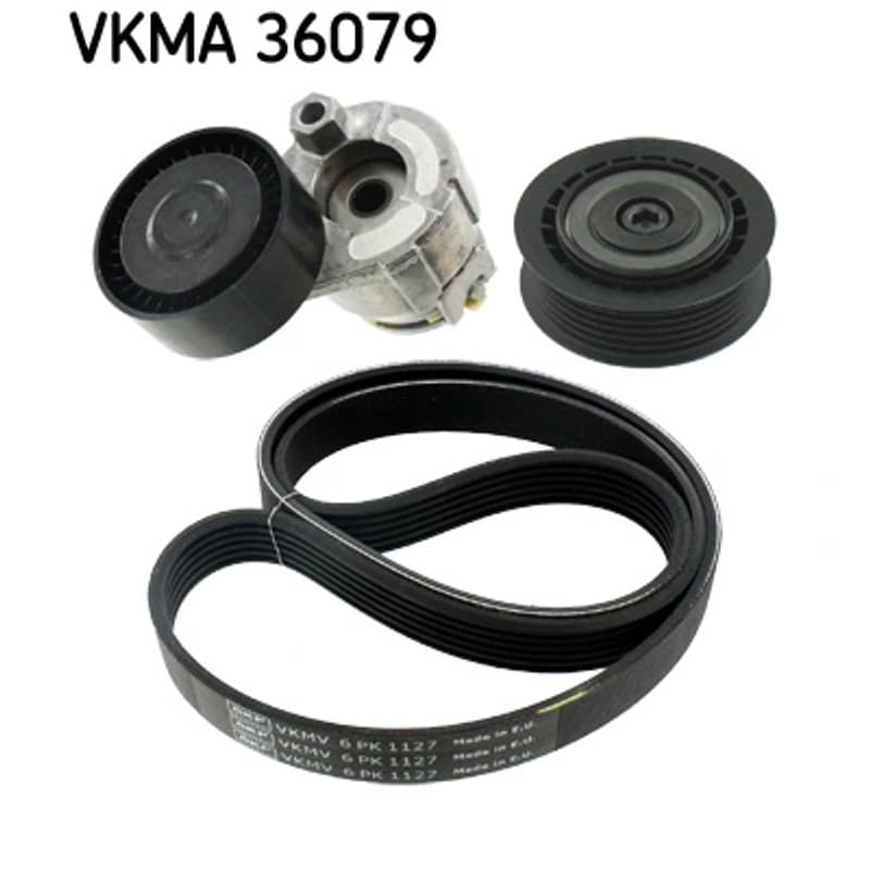 SKF VKMA 36079 V formos rumbuotas diržas, komplektas