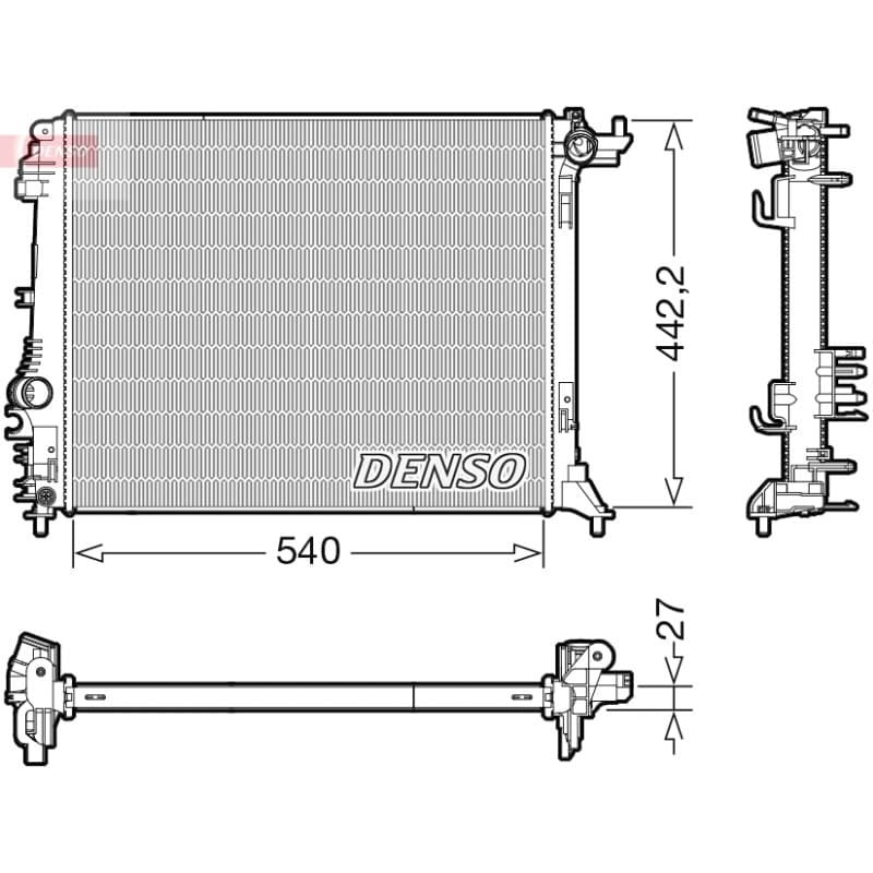 DENSO radiatorius, variklio aušinimas DRM23114