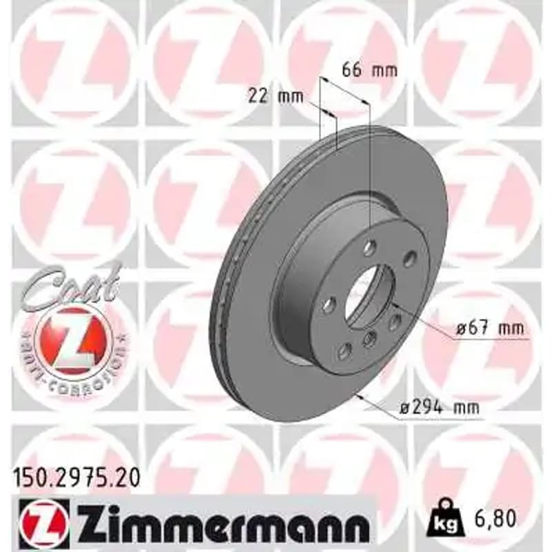 ZIMMERMANN stabdžių diskas 150.2975.20