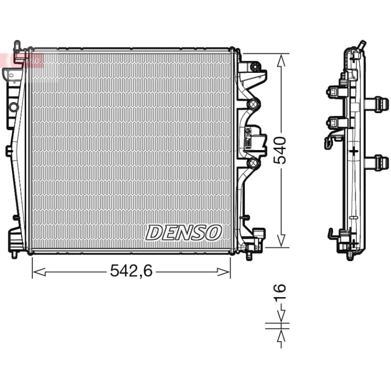 DENSO radiatorius, variklio aušinimas DRM01004