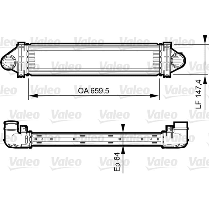 VALEO tarpinis suslėgto oro aušintuvas, kompresorius 818240