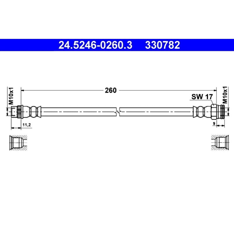 ATE stabdžių žarnelė 24.5246-0260.3