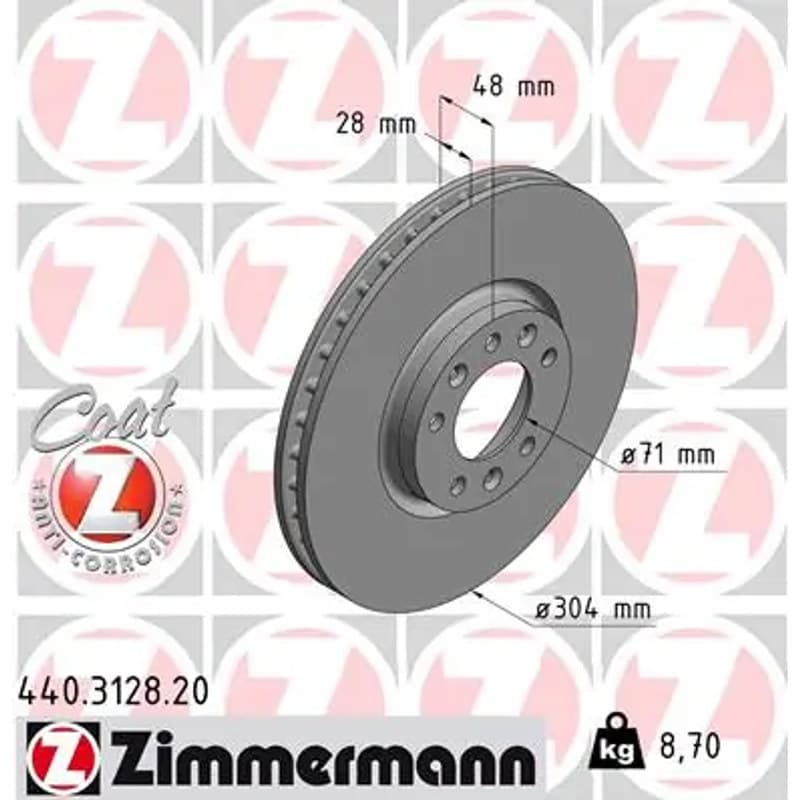 ZIMMERMANN stabdžių diskas 440.3128.20