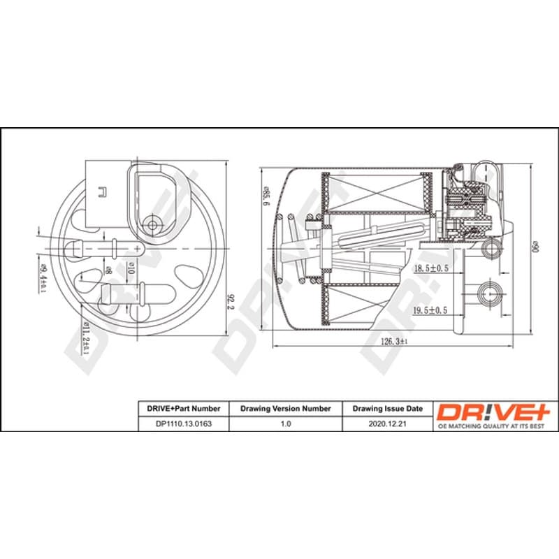 DRVE DP1110.13.0163 kuro filtras