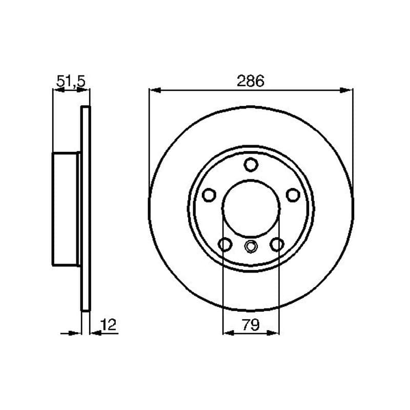 BOSCH 0 986 478 511 stabdžių diskas