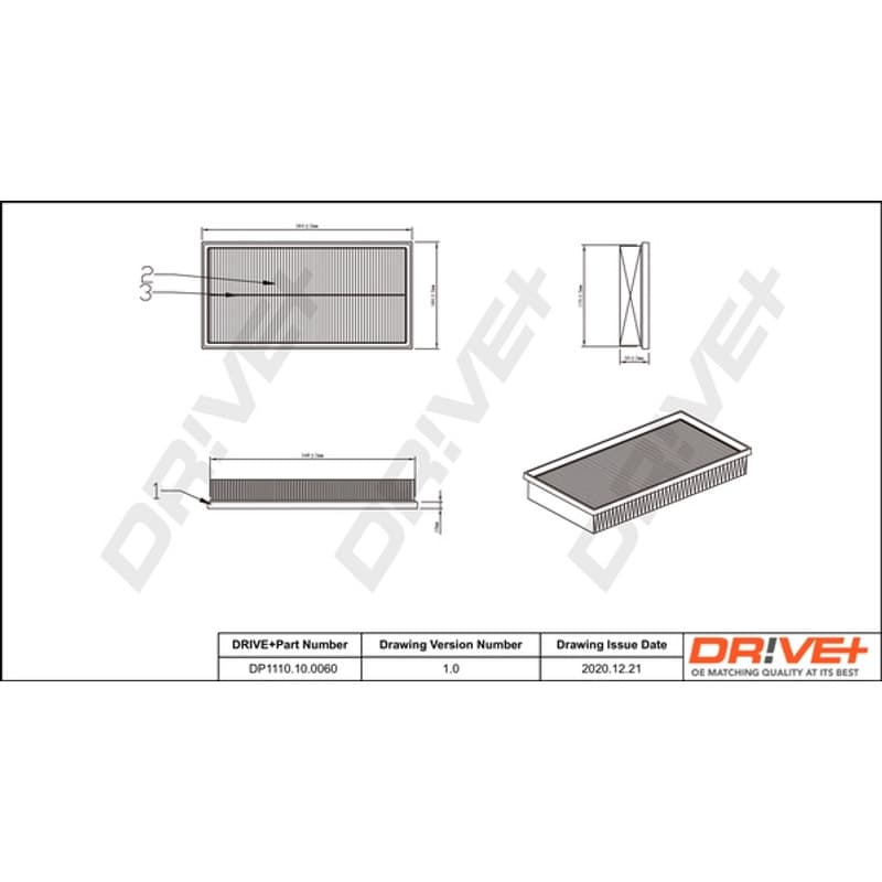 DRVE DP1110.10.0060 oro filtras