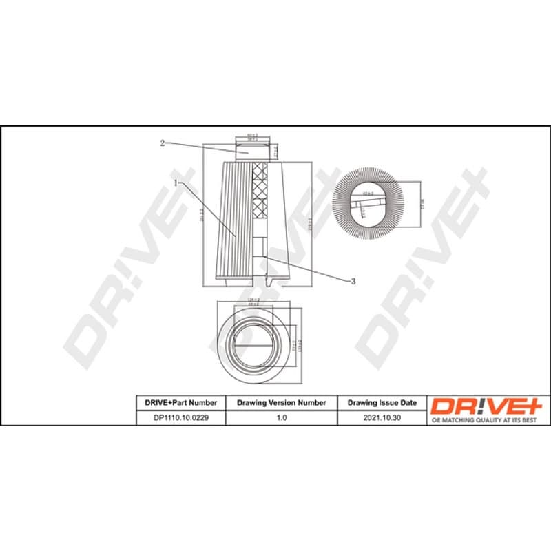 DRVE DP1110.10.0229 oro filtras