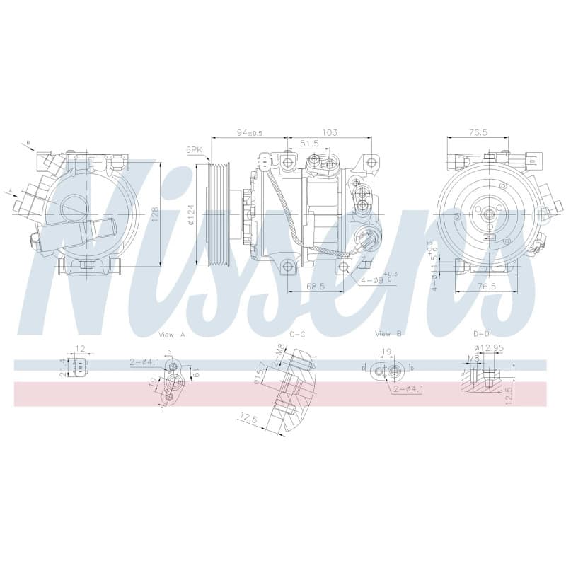 NISSENS kompresorius, oro kondicionierius 890896