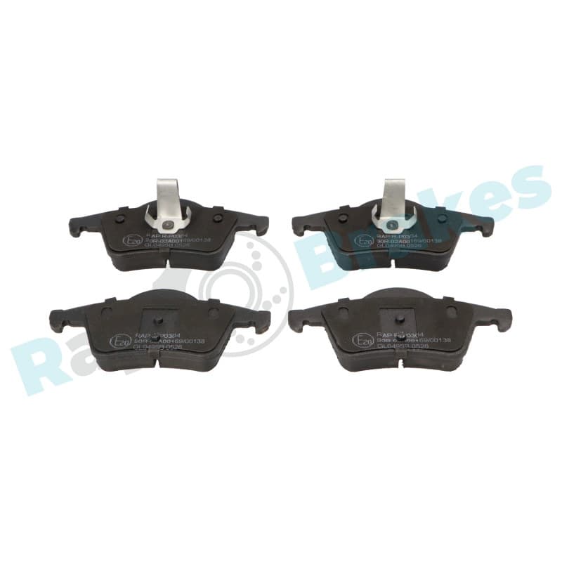 RAPBRAKES stabdžių trinkelių rinkinys, diskinis stabdys R-P0304