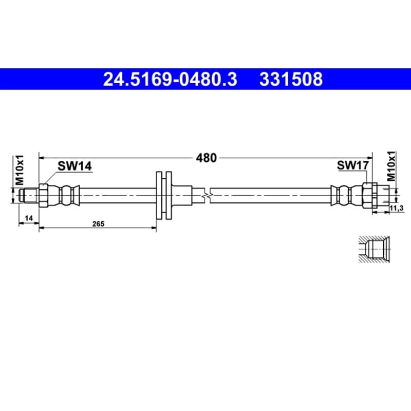 ATE stabdžių žarnelė 24.5169-0480.3