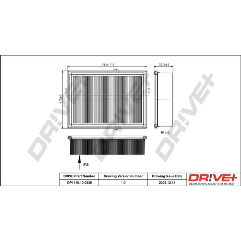 DRVE DP1110.10.0336 oro filtras