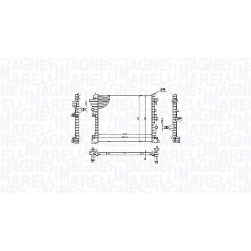 MAGNETIMARELLI radiatorius, variklio aušinimas 350213214300