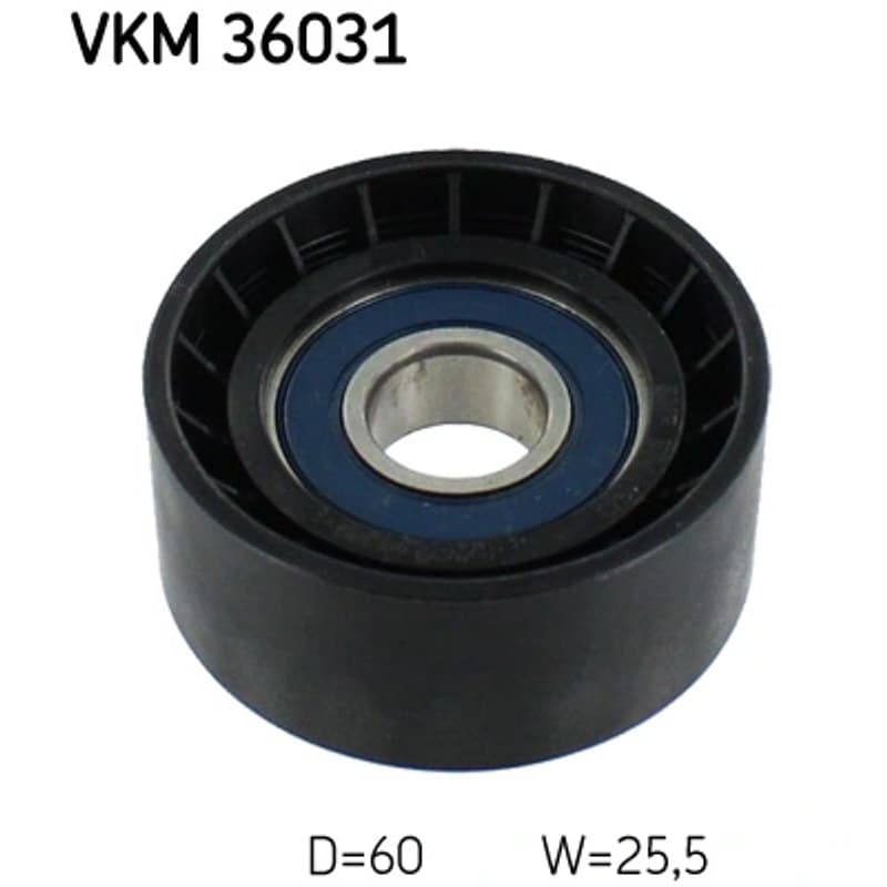 SKF VKM 36031 kreipiantysis skriemulys, V formos rumbuotas diržas